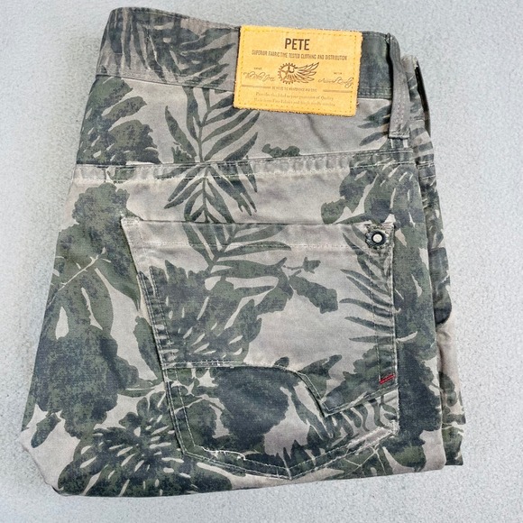 Handcrafted Selvedge Camo Denim Jeans Men 34 Rare Redline Workwear Utility Pants